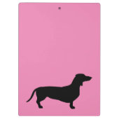 Dachshund Kort Haar - Silhouet 1 Klembord (Achterkant)