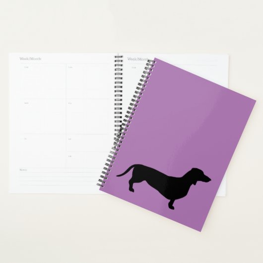 Dachshund Kort Haar - Silhouet 1 Planner (Display)