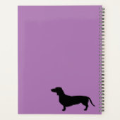 Dachshund Kort Haar - Silhouet 1 Planner (Achterkant)