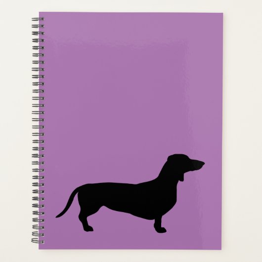 Dachshund Kort Haar - Silhouet 1 Planner (Voorkant)