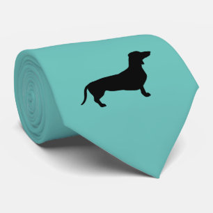 Dachshund Kort Haar - Silhouet 1 Stropdas