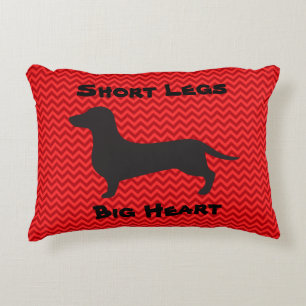 Dachshund - Korte Legs Big Heart Accent Pillow Kussen
