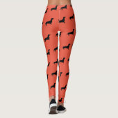 Dachshund Korthaar - Silhouette 1 Leggings (Achterkant)