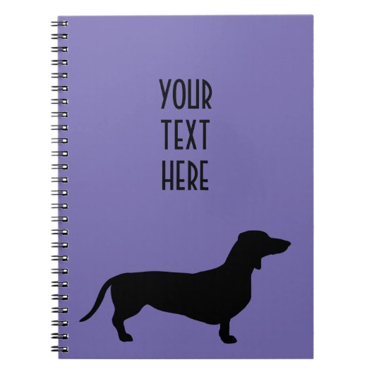 Dachshund Kortharig - Silhouet 1 Notitieboek (Voorkant)