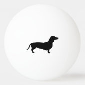 Dachshund Kortharig - Silhouet 1 Pingpongbal (Achterkant)