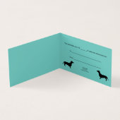 Dachshund Kortharig - Silhouette 1 Kaart (Binnen)