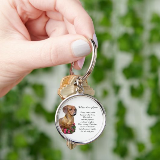 Dachshund Kunst Cadeaus Sleutelhanger (Hand)
