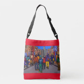 Dachshund Kunst Crossbody Tas (Achterkant)