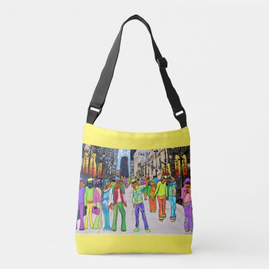 Dachshund Kunst Crossbody Tas (Voorkant)