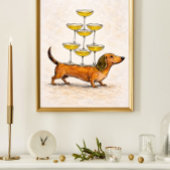 Dachshund kunst | grappige hond illustratie poster
