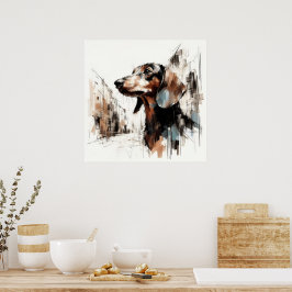 Dachshund-kunstposter Poster