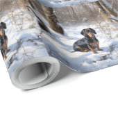 Dachshund Laat het sneeuwen Kerstmis Cadeaupapier (Rol Hoek)
