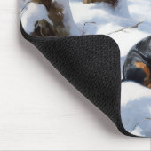 Dachshund Laat het sneeuwen Kerstmis Muismat (Hoek)