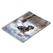 Dachshund Laat het sneeuwen Kerstmis Notitieboek (Linkerzijde)