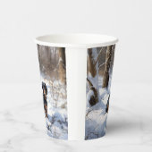 Dachshund Laat het sneeuwen Kerstmis Papieren Bekers (Rechts)