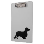 Dachshund Lang Haar - Silhouette 1 Klembord (Links)