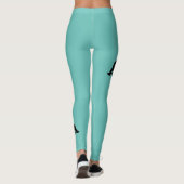 Dachshund Lang Haar - Silhouette 1 Leggings (Achterkant)