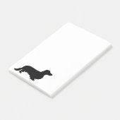 Dachshund Lang Haar - Silhouette 1 Post-it® Notes (Schuin)
