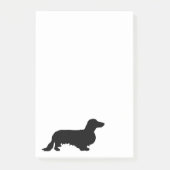 Dachshund Lang Haar - Silhouette 1 Post-it® Notes (Voorkant)