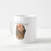 Dachshund (langharig) Papa 2 Koffiemok (Voorkant links)