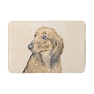 Dachshund (Langharig) Schilderij - Originele Honde Badmat