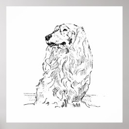 Dachshund – Langharige Sausage Dog Poster