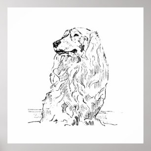 Dachshund – Langharige Sausage Dog Poster