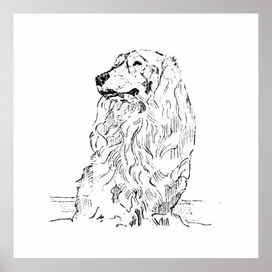 Dachshund – Langharige Sausage Dog Poster (Voorkant)