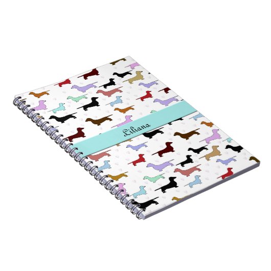 Dachshund-laptop Notitieboek (Rechterzijde)