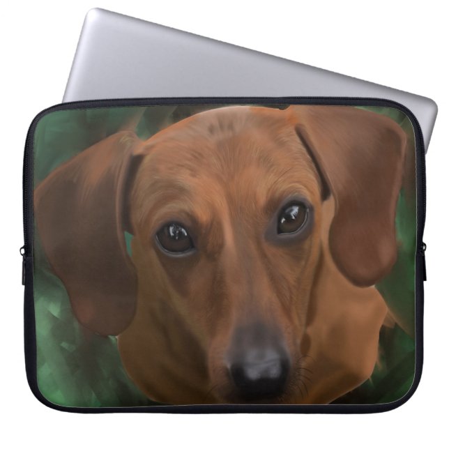 Dachshund-laptophoes Laptop Sleeve (Voorkant)