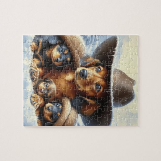 Dachshund Legpuzzel (Horizontaal)