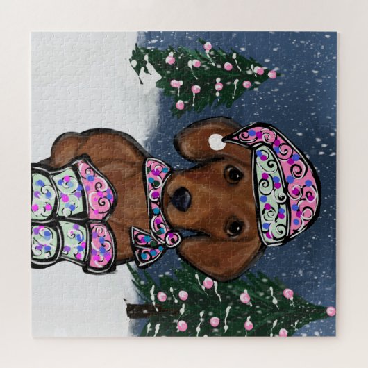 Dachshund Legpuzzel (Horizontaal)