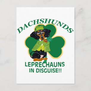 DACHSHUND LEPRECHAUN BRIEFKAART