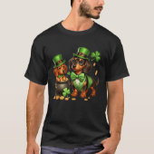 Dachshund Leprechaun St Patricks Day Shamrock Kids T-shirt (Voorkant)