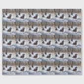 Dachshund Let It Snow Kerstmis Cadeaupapier (Vlak)