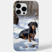 Dachshund Let It Snow Kerstmis Case-Mate iPhone Case (Achterkant)