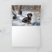 Dachshund Let It Snow Kerstmis Kaart (Binnen)