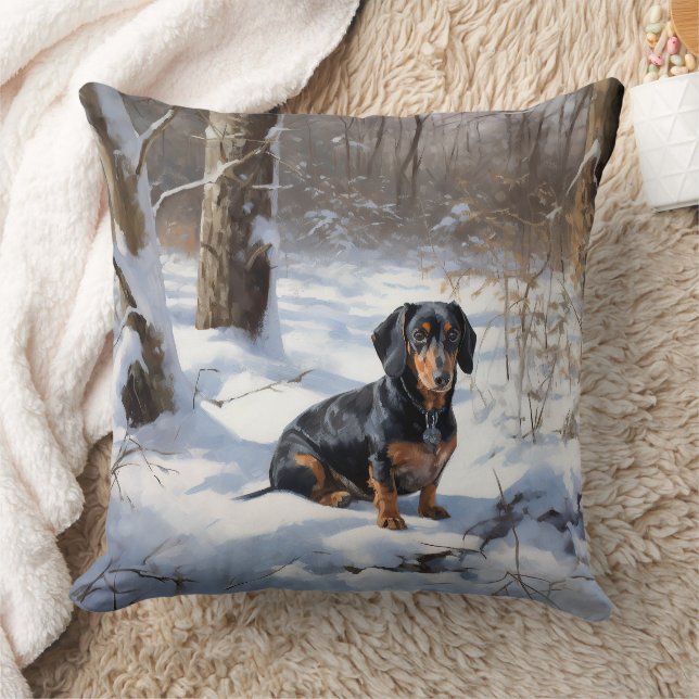 Dachshund Let It Snow Kerstmis Kussen (Deken)