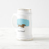 Dachshund Let it Snow - Winter Wiener Dog Holiday Bierpul (Voorkant links)