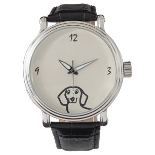 Dachshund Leuke Hond Grappige Schets Wiener Stijlv Horloge