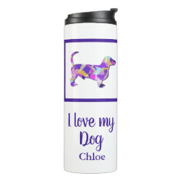Dachshund Leuke Hond Silhouet PurplePY&B Thermosbeker