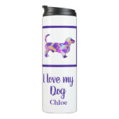 Dachshund Leuke Hond Silhouet PurplePY&B Thermosbeker (Geroteerd rechts)