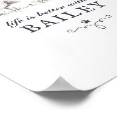 Dachshund-leven is beter met de aangepaste naam va poster (Hoek)