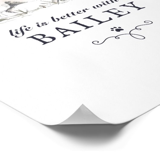 Dachshund-leven is beter met de aangepaste naam va poster (Hoek)