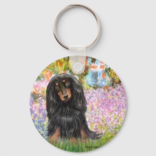 Dachshund (LH-BT) - Tuin Sleutelhanger (Voorkant)