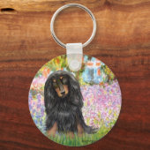 Dachshund (LH-BT) - Tuin Sleutelhanger (Voorkant)