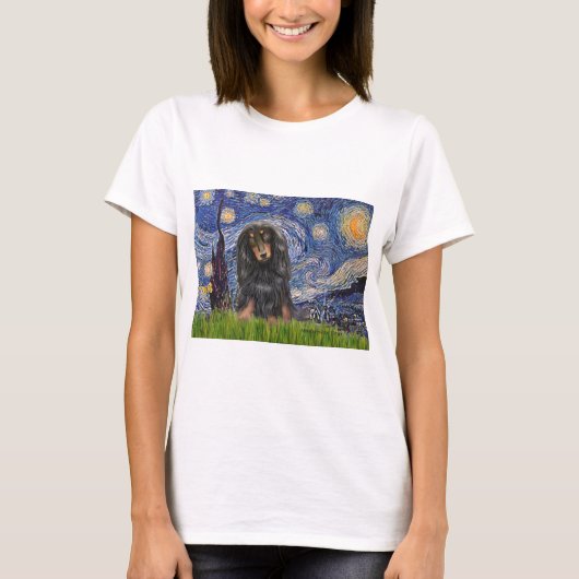Dachshund (LHBT) - De sterrenhemel T-shirt (Voorkant)