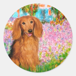Dachshund (LHSable) - Tuin Ronde Sticker
