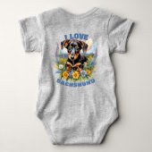 Dachshund Liefde Baby Bodysuit (Achterkant)