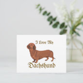 Dachshund Liefde Briefkaart (Staand voorkant)